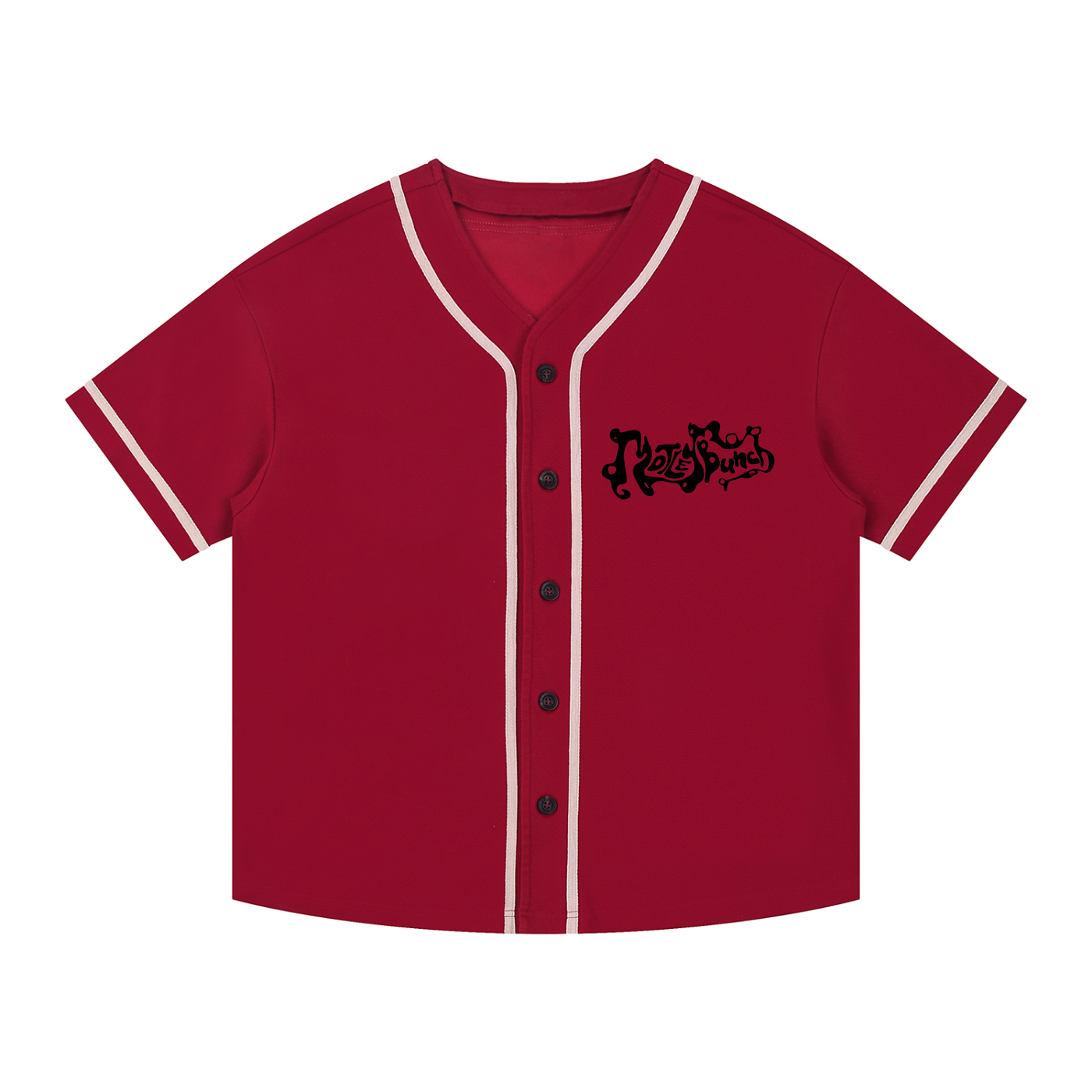 Contrast Piped Button-Up Jersey