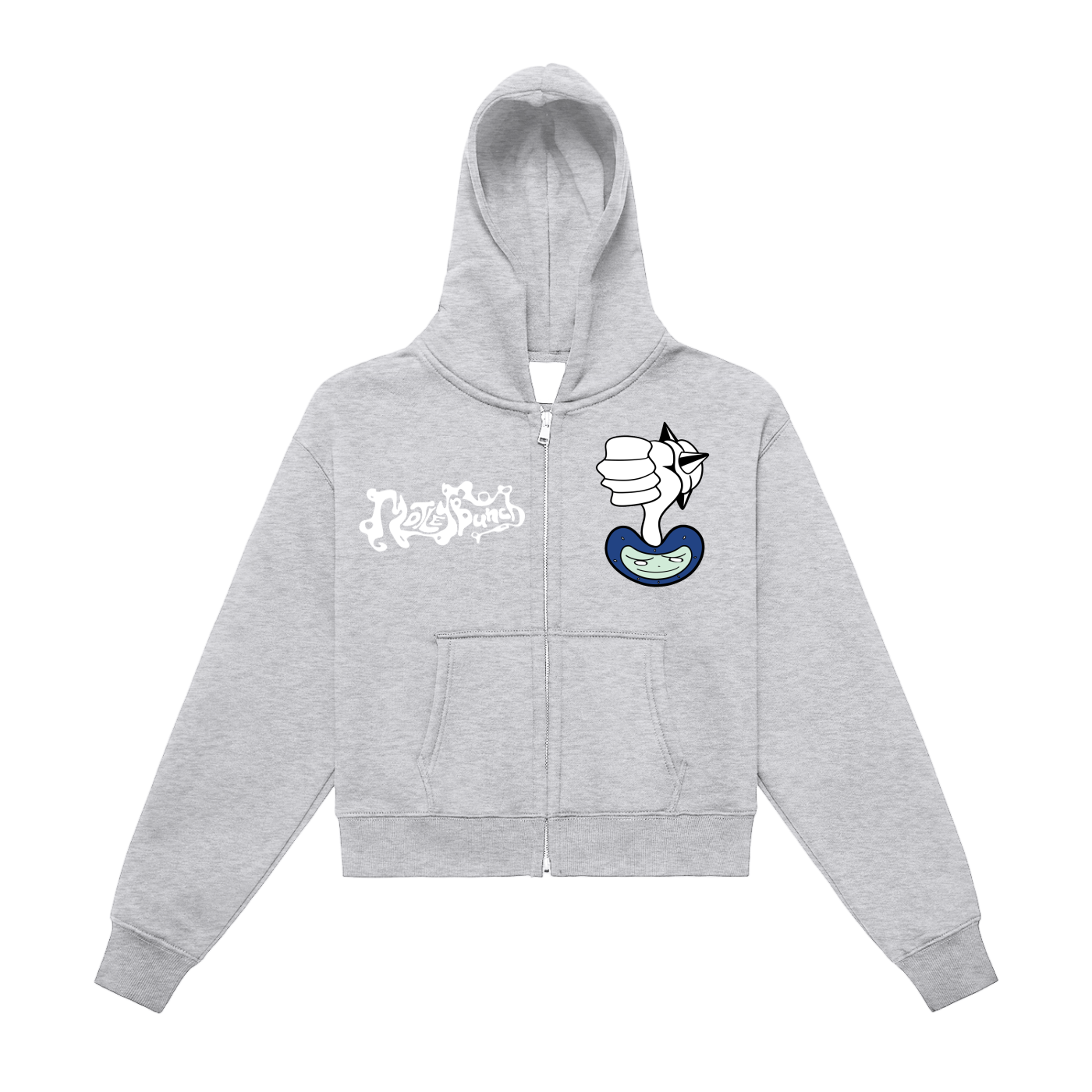 lilkiwi Womens Zip-Up Cropped Hoodie